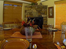 Storm Mountain Cottage Dining Room with Fireplace